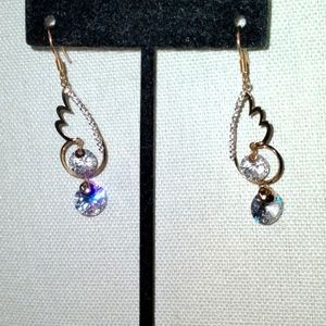 Crystal Angel Wing Earrings